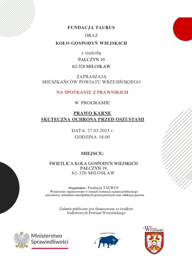 PLAKAT_Spotkanie z prawnikiem w Pałczynie 27.03.2025